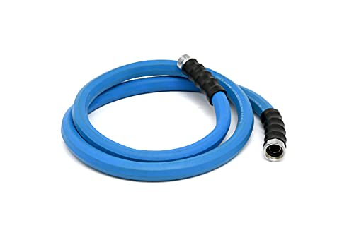 AG-LITE BSAL3406 3/4" x 06' Hot/Cold Water Rubber Garden Hose, 100% Rubber, Ultra-Light, Super Strong, 500 PSI, 50F to 190F Degrees, High Strength Polyester Braided - size: 3/4" x 6'
