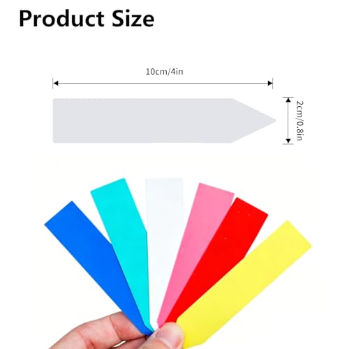600 Pcs Plastic Plant Labels, BetterJonny 4 Inch Colorful Potted Plant Name Tags| Waterproof Plant Labels | Durable Garden Markers for Outdoor Seedlings & Nursery(6 Colors)