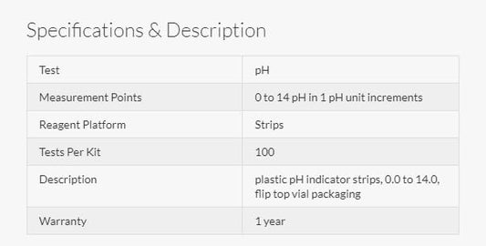 5920040 pHydrion 9800 Plastic pH Indicator Strips, 0.0 to 14.0, flip top Vial Packaging - style: 0 to 14 pH in 1 pH unit increments