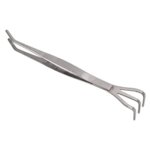 Bonsai Root Rake 3 Prong Stainless Steel Gardening Tool for Loosening Aerating Soil and Removing Weeds, 58g Ergonomic Non Slip Handle, for Bonsai Soil Preparation and Potting - size: Bent
