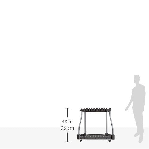 Rubbermaid Garage Tool Tower Rack Easy to Assemble Wheeled Organizes up to 40 Long-Handled Tools/Rakes/ Brooms/Shovles in Home/House/Outdoor/Shed Black - style: Deluxe Tower