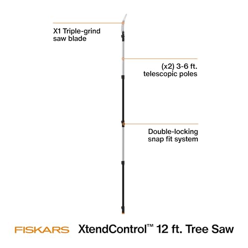 Fiskars 3-12 Ft XtendControl Extendable Modular Pole Saw & Tree Trimmer - style: 12' X1 Saw