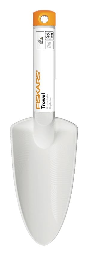 Fiskars Trowel, Length: 29.1 cm, White/Orange, FiberComp Steel, Light, 1027032 - style: Trowel