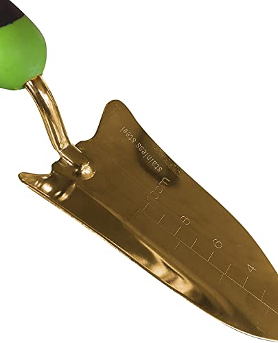 Garden Guru Titanium Transplanter Trowel Shovel - Rust Resistant - Ergonomic Handle - Perfect Hand Shovel Tool for Gardening Weeding Transplanting and Digging in Garden Beds - size: 1 Pack, style: Titanium