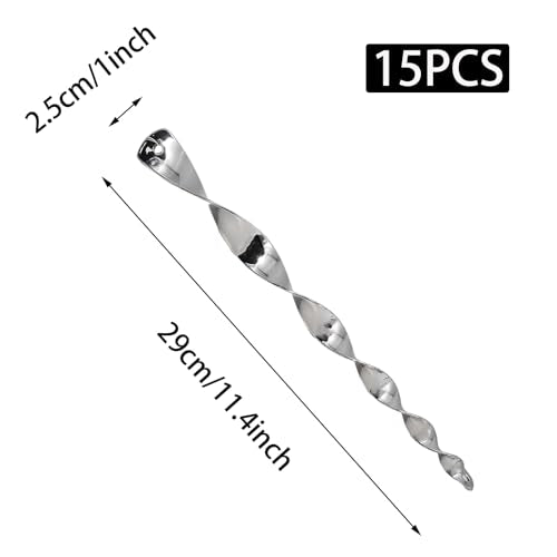 15Pcs 12inch Silver Spiral Bird Repellent Reflective Scare Rods - color: Silver