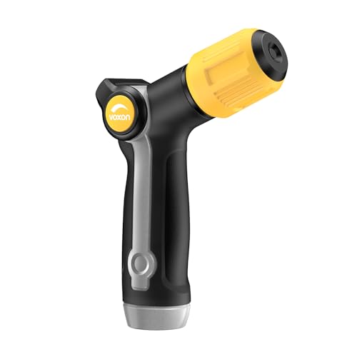 VOXON Garden Hose Nozzle with High Pressure Jet, 100% Heavy Duty Metal