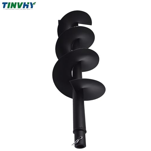 8-in Earth Auger Drill Bit, Garden Plant Flower Auger Rapid Planter Compatible Gas Powered Post Fence Hole Digger with 3/4 Shaft - size: 8 Earth Auger Drill Bit