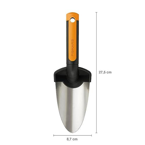 Fiskars Troop, Length: 27 cm, Stainless Steel Blade, Black/Orange, Premium, 1000726 - style: Trowel