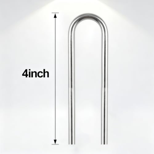 Atlantic Stainless Steel Landscape Staples Garden Stakes. (4"-U-40pcs) - size: U-shaped 4"x40pcs