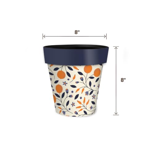Briarwood Lane Everyday Planter 8.5" x 8.5" x 8.5" Citrus and Vines Small Planter - color: Citrus Vine, size: Small