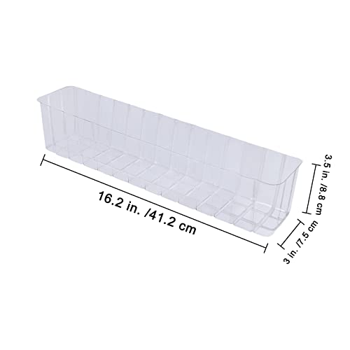10 Pcs Plastic Planter Liners Clear Rectangular Plastic Liners for Flower Box Planter Window Box Planter 16.2" L x 3" W x 3.5" H for Indoor Outdoor Flower Arrangement Succulent Garden Windowsill Decor