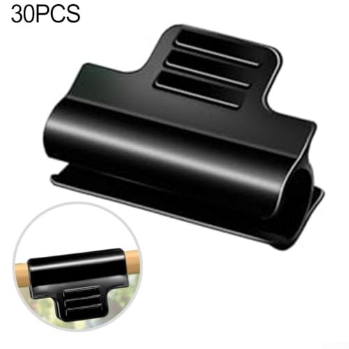 Greenhouse Pipe Clamps 30 Pack Black PVC Garden Hoop Clips Row Cover Support Plant Holders For Raised Beds Greenhouse Film Net Securing