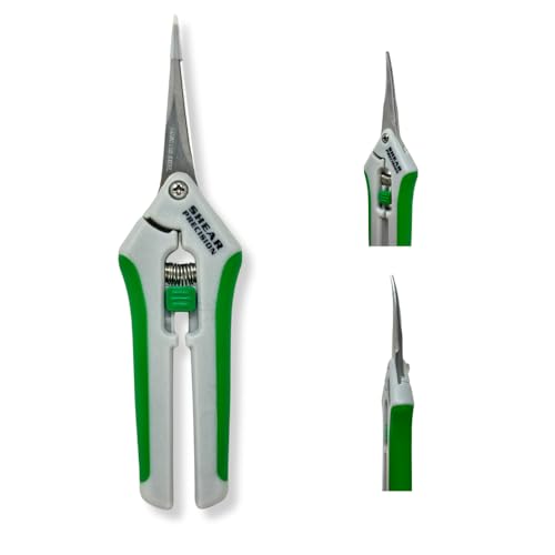 Generic Shear Precision 6.5 Inch Gardening Scissors Hand Pruner Pruning Shear with Curved Stainless Steel Blades 1-Pack