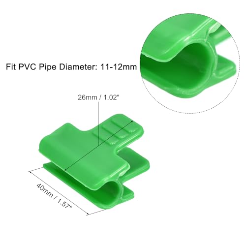 uxcell Greenhouse Clamps for 7/16" PVC Pipe, 20pcs Greenhouse Film Clamps Shading Net Rod Clip Garden Hoops for Row Cover, Greenhouse Plastic Sheeting - size: 7/16"