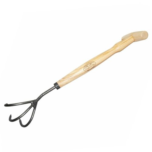 DeWit 3-Tine Cultivator with P-Grip Handle, Works as Garden Hoe and Tiller - size: 3-Tine, style: P-Grip Handle