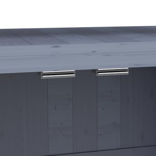 Outsunny Outdoor Wooden Potting Bench Table w/Storage Cabinet, Gray