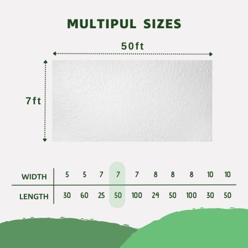 Plant Freeze Protection Cover, 7x50 FT Floating Row Cover - size: 7x50ft