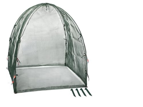 NuVue Products 25202 Pop-Up Garden Netting Animal and Bug Guard Covers with Ground Spikes, Mesh Plant Cover Tents for Pest and Animal Control, Pack of 2,Green, 28" x 28" x 30" - color: Green, size: 28" x 28" x 30"