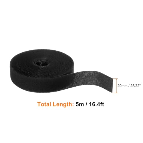 HARFINGTON Garden Plant Tape 16.4ft 25/32" Reusable Ties Strap Black - color: Black, size: 16.4ft x 25/32"