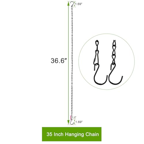 Chain for Hanging Plants,35 Inch Black Hanging Chain(Black, 35 Inch-2PCS) - color: Black, size: 35 Inch-2PCS