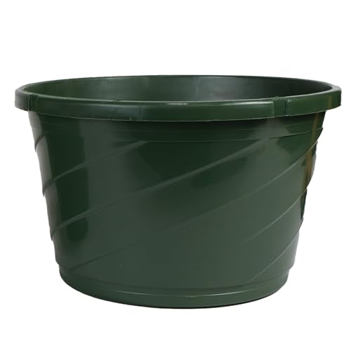 The HC Companies Euro Hanging Basket Planter Decorative 12-Inch Large Plastic Hanging Basket w/Swirl Design for Outdoor Plants | Green - color: Green, size: 12"