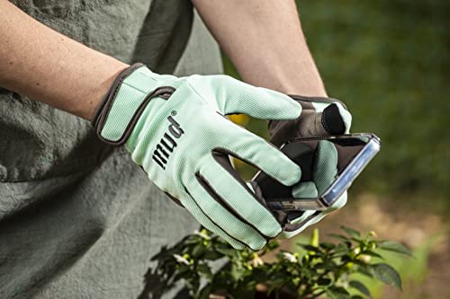 Everyday Mud Women's Synthetic Leather Palm Garden Gloves, Touchscreen Capable, Abrasion Resistant, Hook and Loop Closure - color: Mint, size: Small-Medium