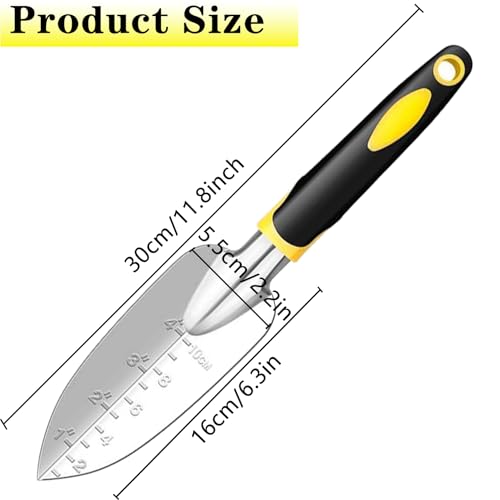 Garden Shovel Trowel Garden Tool with Measurement Mark Aluminum Hand Shovel