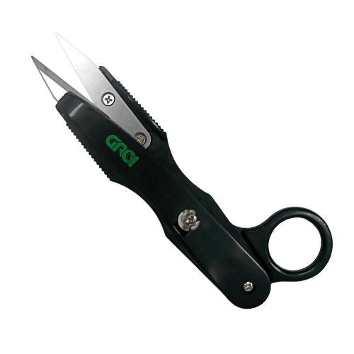 Grow1 Mini Clip Trimming Shears Scissors with Stainless Steel Blade and Finger Loop Grip for Precise Pruning of Herbs, Flowers, and Plants