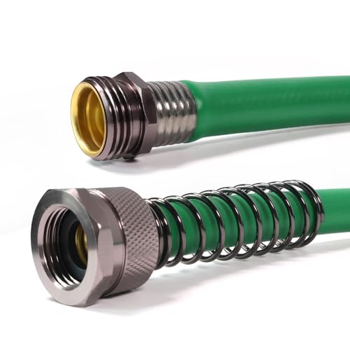 Short Garden Hose 8 ft – Hybird Water Hose Leader - Small Hose Extension, Lightweight Hose Extender for Lawn Watering, Car Washing - Burst 500 Psi (Green, 8 FT) - size: 8 FT