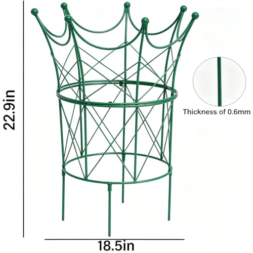 22.9" Peony Cage Sturdy Metal Plant Support for Peonies & Dahlias - color: Green, size: 22.9"x18.5"
