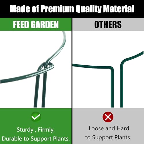 FEED GARDEN Grow Bags+Plant Support Stakes Bundle