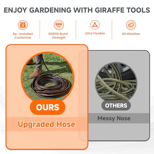 Giraffe Tools Garden Hose 5/8", 12ft Female to Female Leader Hose - size: 12ft Female to Female Hose