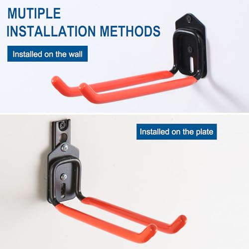Wallmaster Wall Mount Garage Tool Storage Rack Folding Chair Hangers - size: 8Hooks+3Panels+4MiniBase