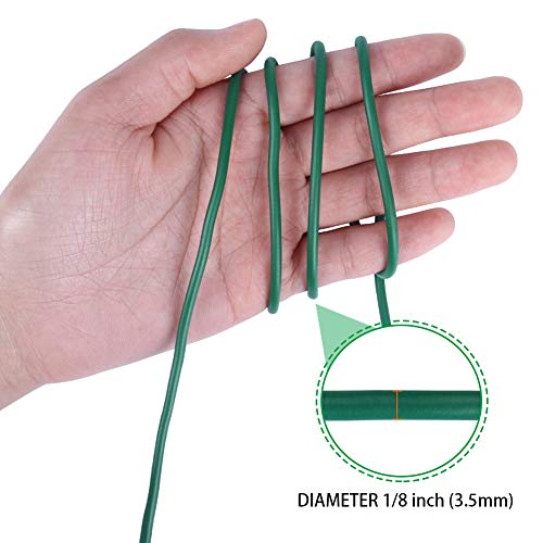 Tenn Well 2Pk 52ft 3.5mm Garden Wire Soft Green for Climbing Plants - color: Green, size: 3.5mm