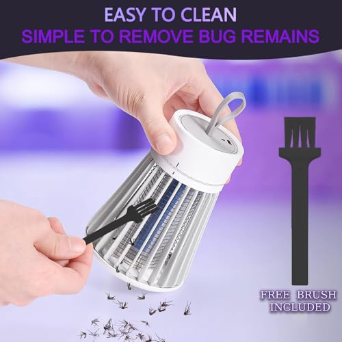 Electric Fly Zapper, Powerful Mosquito Killer with 365nm Light, Hanging Insect Zapper for Moths, Gnats, Flies, Indoor Outdoor Portable Bug Trap for Garden Party Camping Patio