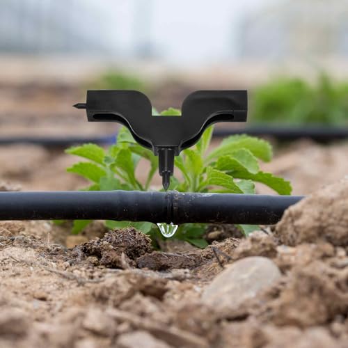 HARFINGTON Irrigation Drilling Tool 3mm 4mm Dual Use T-Shaped Hole Punch Micro Drip Irrigation System Water Pipe Tool Punching Puncher Sprinklers Micro for Laying Branch Drip Pipes, Black