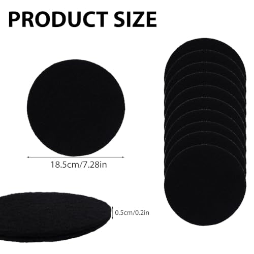 Penitue 10pcs Compost Bin Charcoal Filters, 7.28in Dia, 0.2in Thick - size: 5mm*18.5cm