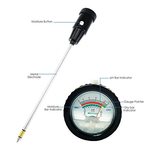 2-in-1 Soil PH Meter Digital Soil pH Moisture Sensor Meter