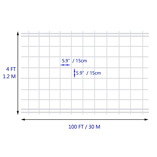 White Trellis Netting 4x100 ft Heavy Duty Garden Netting Polypropylene Plant Support Net for Climbing Vegetables Fruits Flowers - size: 4x100 ft