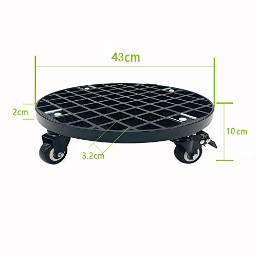 Planter Caddy Heavy Duty Plant Stand with Locking Wheels Outdoor Indoor 17 Inch 600 Lbs Capacity - size: 17 inches