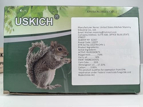 20 Balls Rodent Repellent,Squirrel Repellent,Mouse Repellent Indoor Outdoor - color: Brown-squirrel