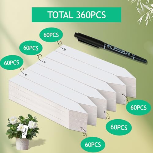 Plant Markers Garden Labels Plastic Plant Labels Name Tags - color: White-360