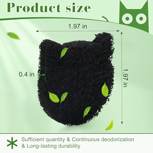 12-Pack Cat Litter Box Carbon Filters, Stick-On