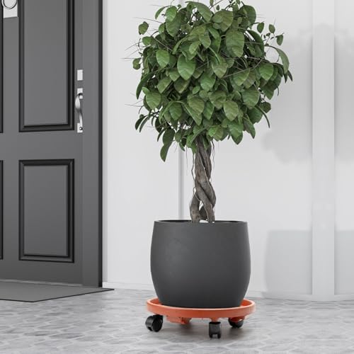 Plant Caddy with Wheels, 13 inch Rolling Plant Stands, 3 Pack
