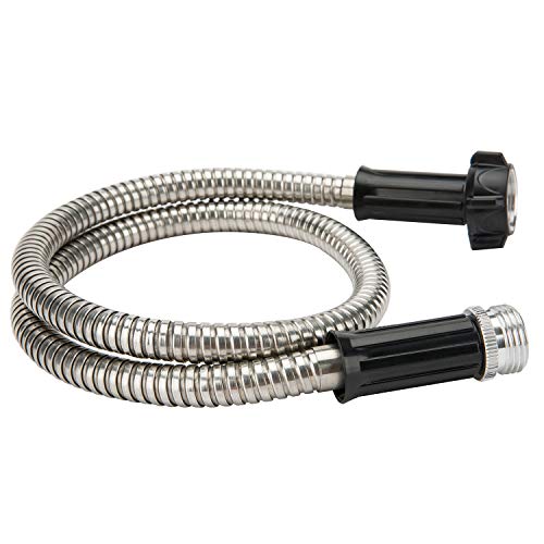 Yanwoo 304 Stainless Steel 10 Feet Short Garden Hose with Female to Male Connector, Water Hose, Metal Hose, Outdoor Hose (10ft) - size: 10ft