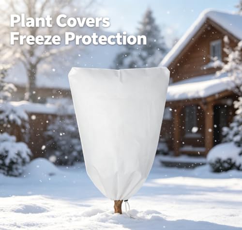 Plant Covers Freeze Protection 47"x71" 2.07oz for Winter,2-Pack - size: 47"Wx71"H*2PCS