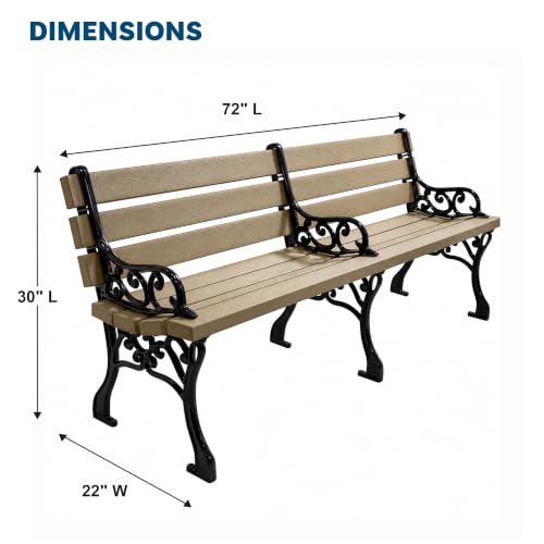 Georgetown Benches, Cedar, 72" L x 22" W x 30" H - color: Cedar