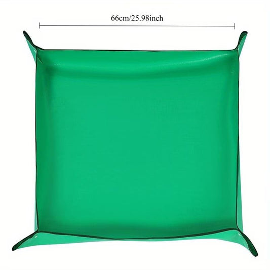PE Plant Regeneration Mat Waterproof Portable Transplanting Mat with Snap Corners for Indoor Succulent Potting, Garden Use, 66 * 66cm - size: 66*66cm