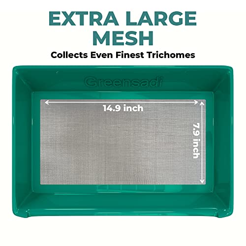 Trim Tray Set Durable, Premium Quality Trimming Tray w/ 2-Tier, 150 Micron Screen - color: Green