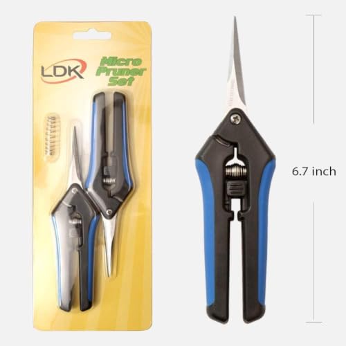 LDK Gardening Hand Pruner Pruning Snip, Garden Trimming Scissors (12 Pack Straight) - color: 12 Pack Straight